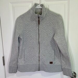 L.L. Bean Heather Gray Quilted Zip Jacket Size XS Petite